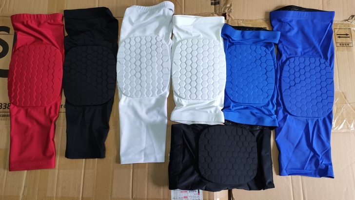 库存清仓篮球护膝蜂窝防撞户外运动装备长短款...