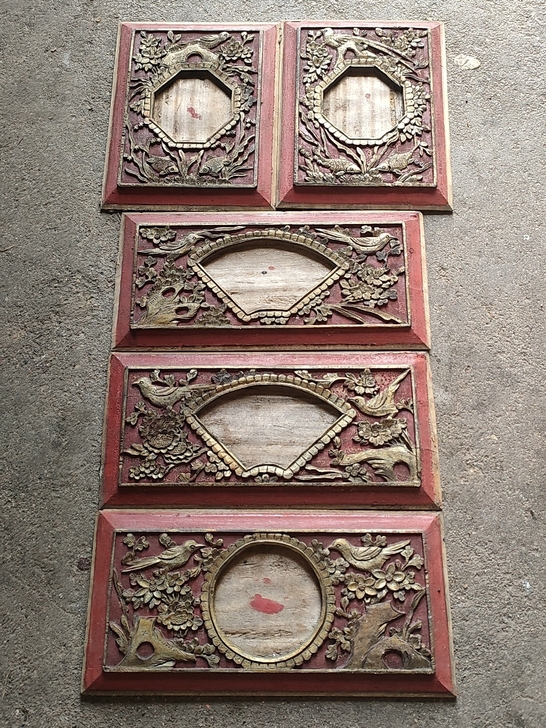 五片DIY装饰设计花鸟花板特价出，二手旧物...