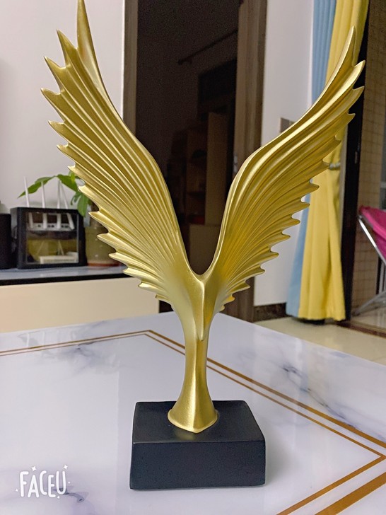 大鹏展翅装饰品摆件  欧式书房工艺品简约摆设