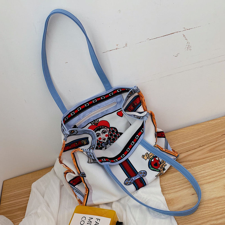 帆布女包包2020新款潮高级感chic印花...