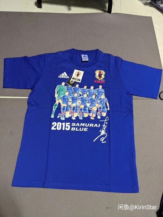 阿迪达斯日本国家队  足球小将T恤  纯棉...