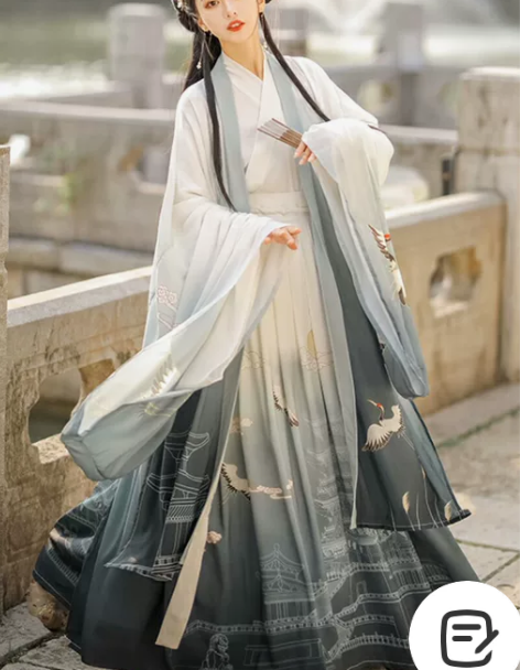 汉服女正品原创中国风晋制白菜全套