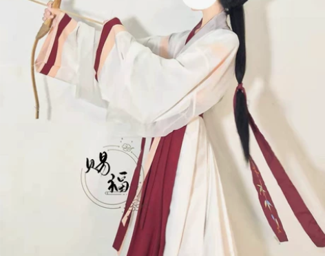 扶摇【故里】红白配色晋制交领一片式齐腰襦裙...