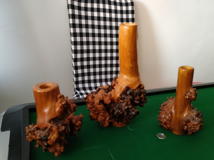 手工制作根雕收纳桶，3个一套，最高的22厘...