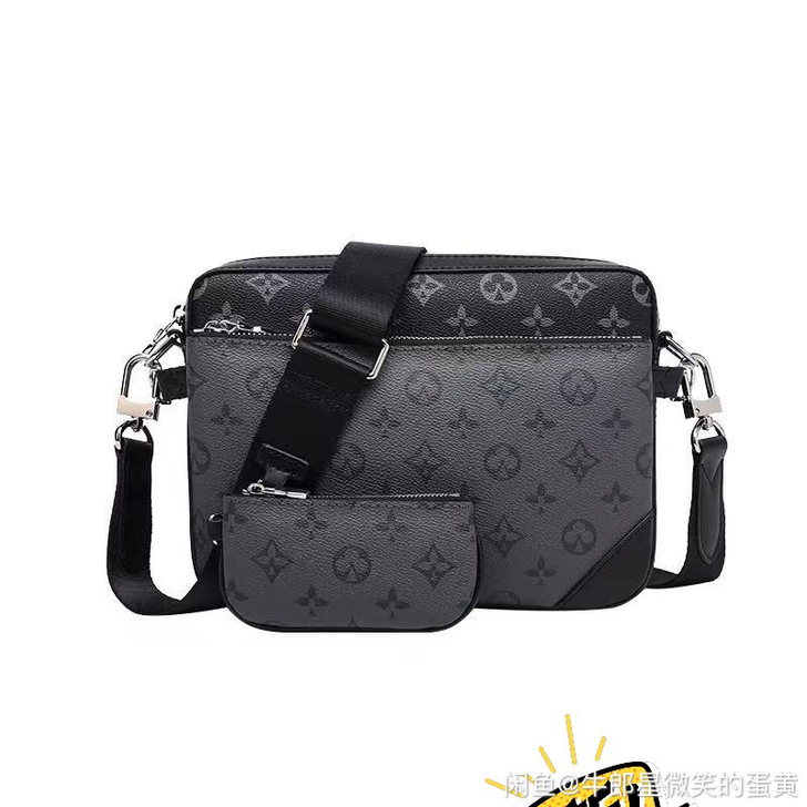 男士纯皮三合一邮差包，发原logo的