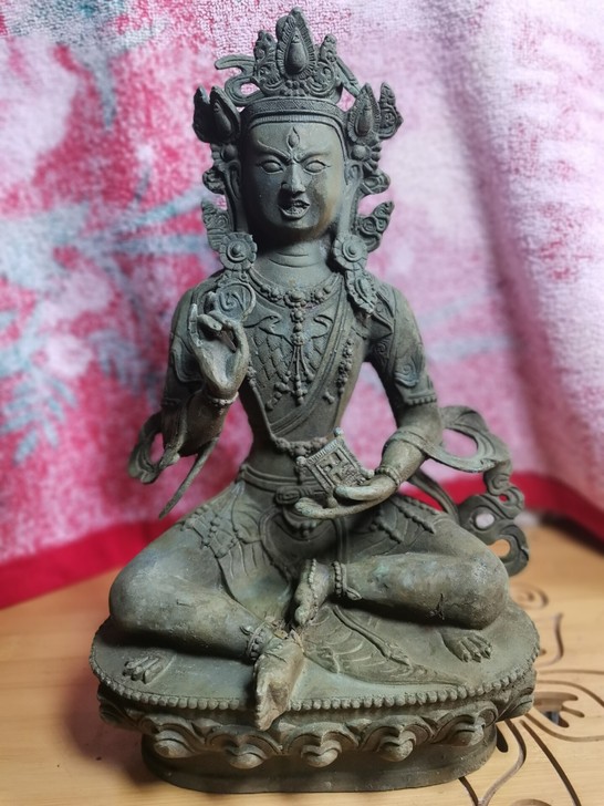 旧铜佛像，农村下乡收货得的旧佛像 ，藏传铜...
