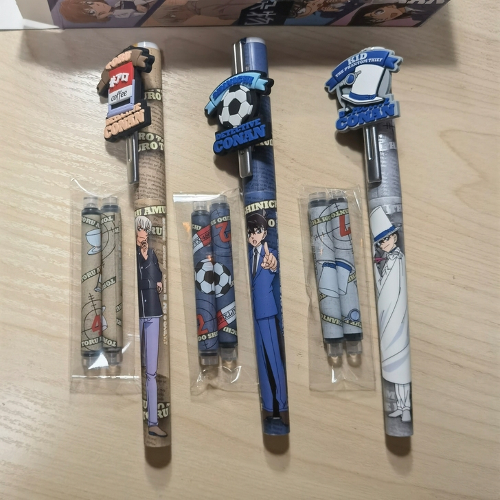 全新 名侦探柯南盲盒笔晨光直液式走珠笔中性笔