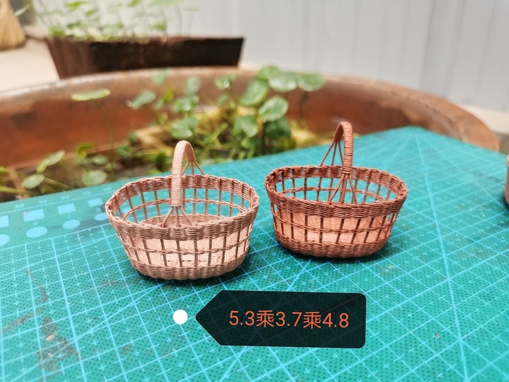 小布六分娃ob11娃用迷你小提篮小花篮，纸...