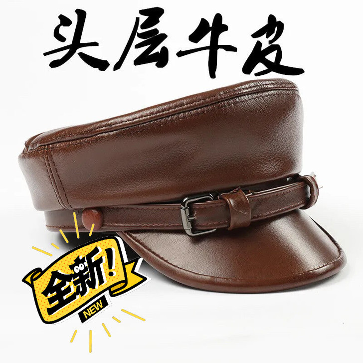 真皮帽子，牛皮帽子，贝雷同款帽，欧美英伦鸭...