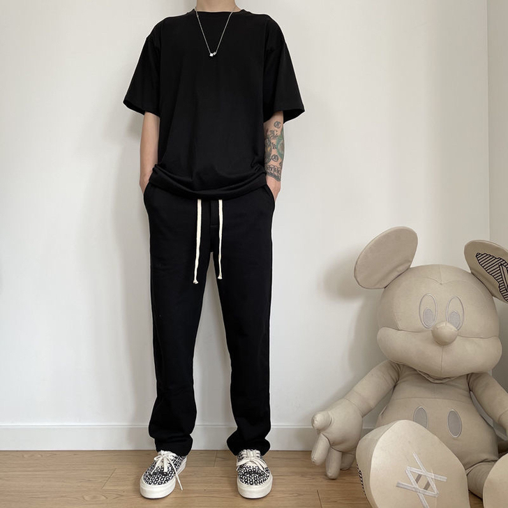 夏季休闲裤宽松高街百搭裤子男卫裤ins运动...