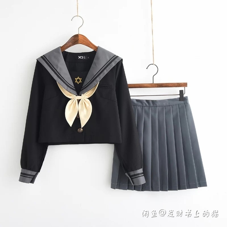 暗黑六芒星刺绣水手服正统JK制服
