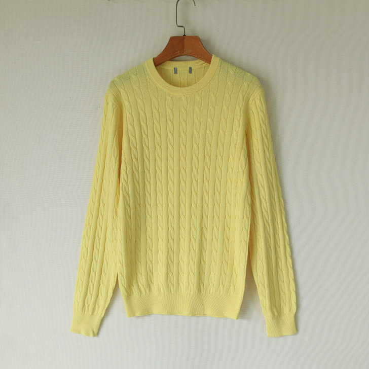 纯棉外单剪标余单扭花螺纹针织衫通用基本修身...