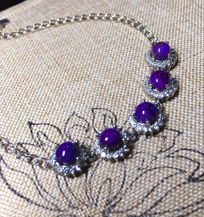 纯天然老矿舒俱来帝王紫手链苏纪石