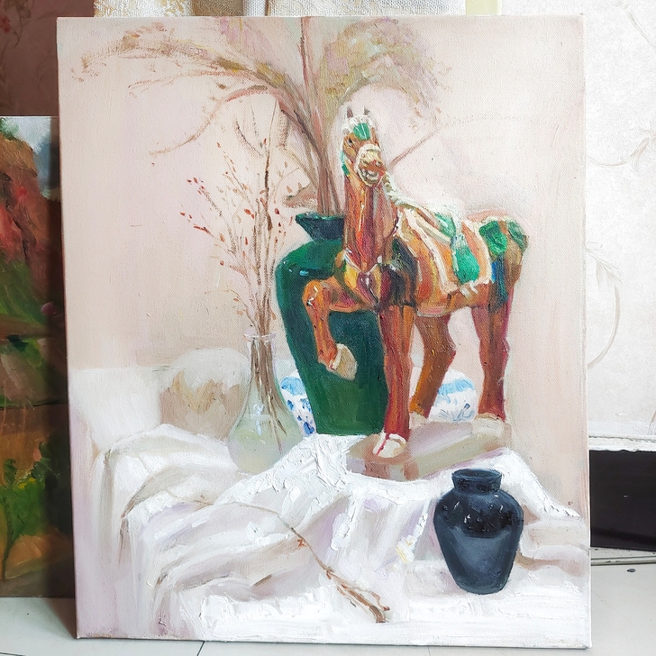 美院油画专业 现场写生静物(纯手绘)作品尺...