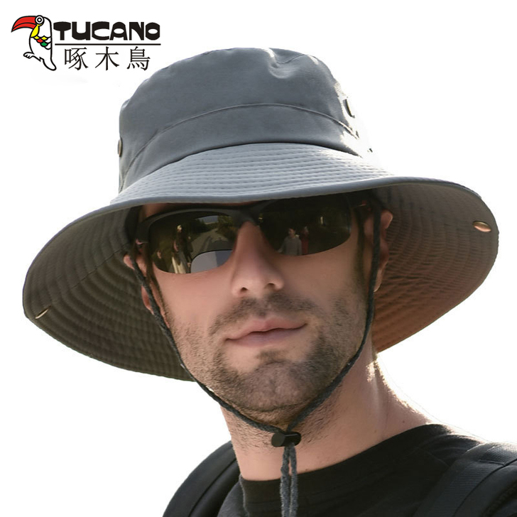 啄木鸟渔夫帽子男士夏季户外登山出游钓鱼太阳...