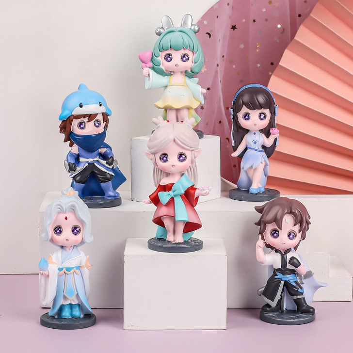 荣耀王者之星盲盒国潮Q版公仔手办摆件儿童节...