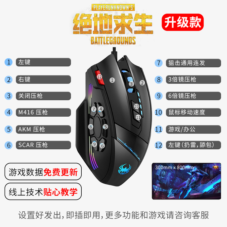 鼠标宏cf穿越火线压枪驱动主播游戏专用绝地...