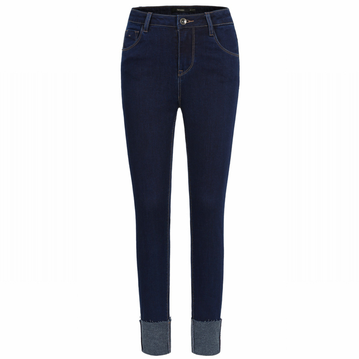 【新年狂欢节】森马牛仔裤女冬季保暖磨毛加厚...