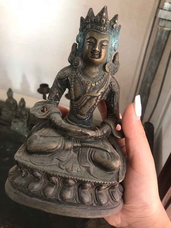 七八十年代铜佛像高16cm