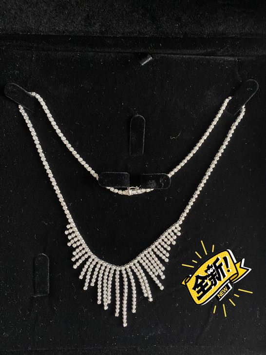 钻石项链 手工镶嵌 流苏款式 市面上少见 ...