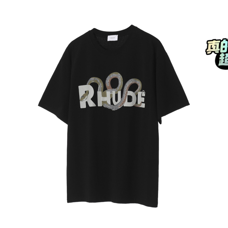 RHUDE复古水洗万宝路眼镜蛇T恤