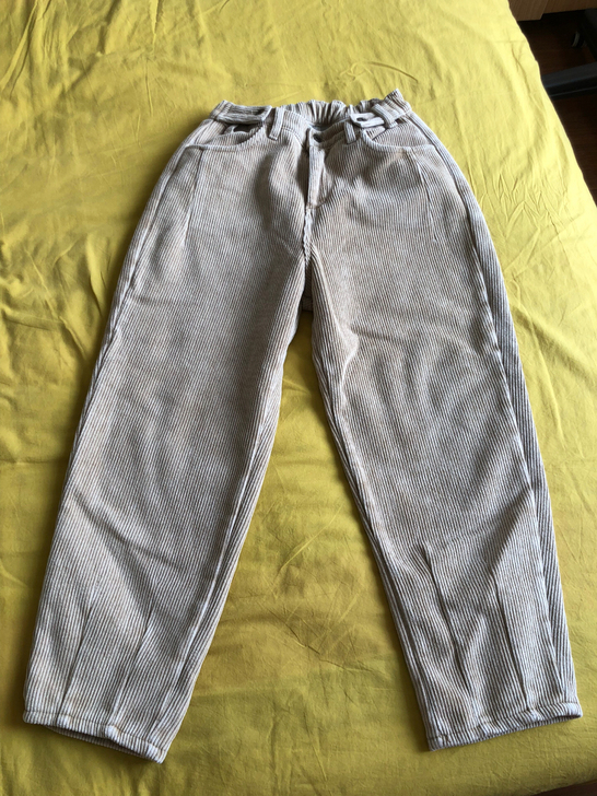 米色加绒萝卜裤，L码，松紧腰，适合大部分体...