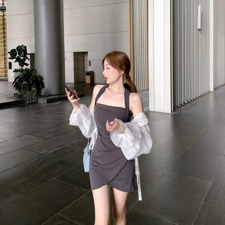 byyou 挂脖连衣裙