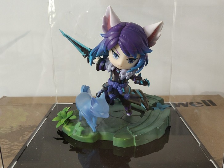 李白千年之狐王者手办，无盒无卡，成色还可以...