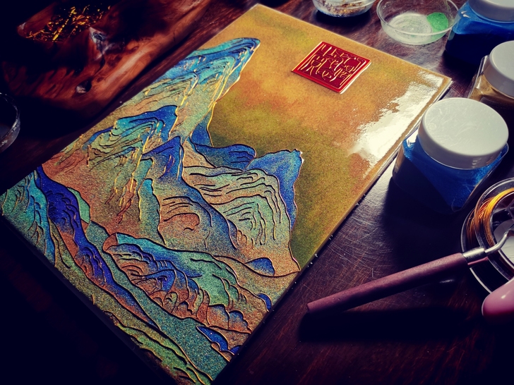 可定制景泰蓝工艺画高档礼品装饰画掐丝珐琅画...