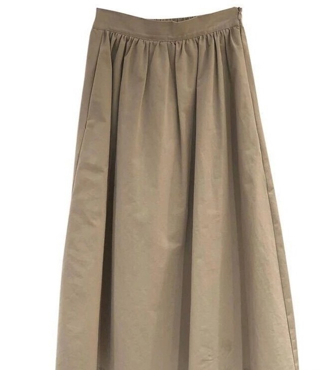 全新日系棉质伞裙复古垂感蓬蓬裙中长款高腰半...