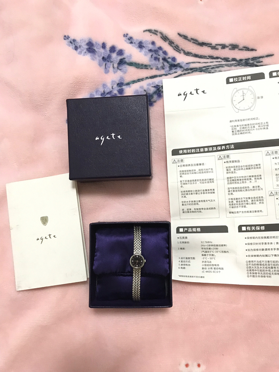 agete经典款复古钻石镀金手表女表全新 ...