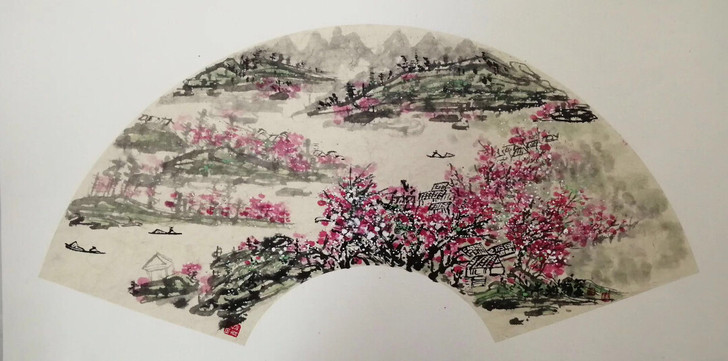 绝对手指画，春图，画面清新。比您购买工艺品...