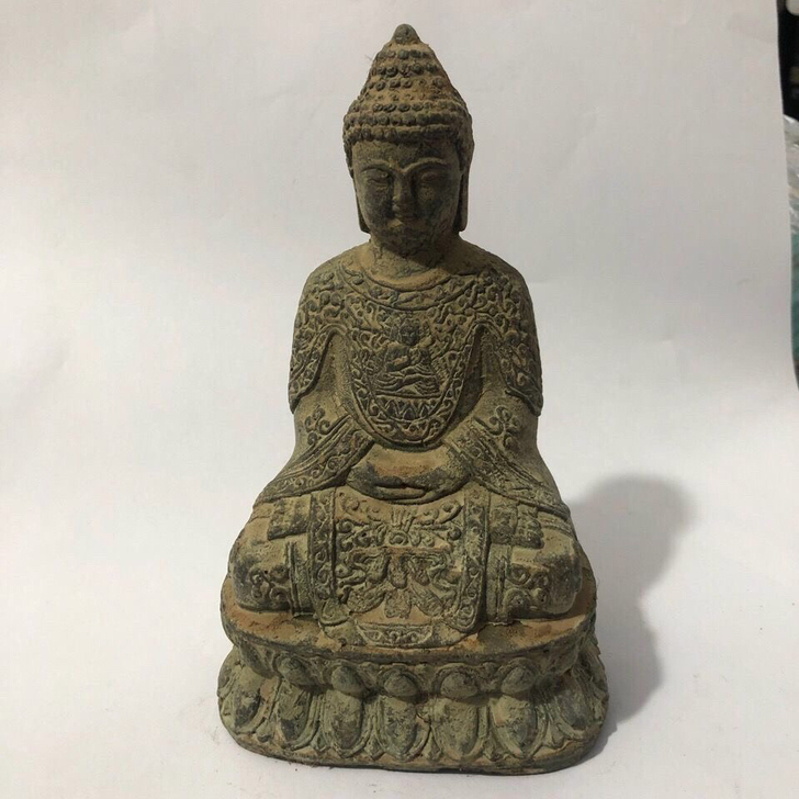 古玩铜器收藏清乾隆年制铜佛像如来佛祖家居摆...