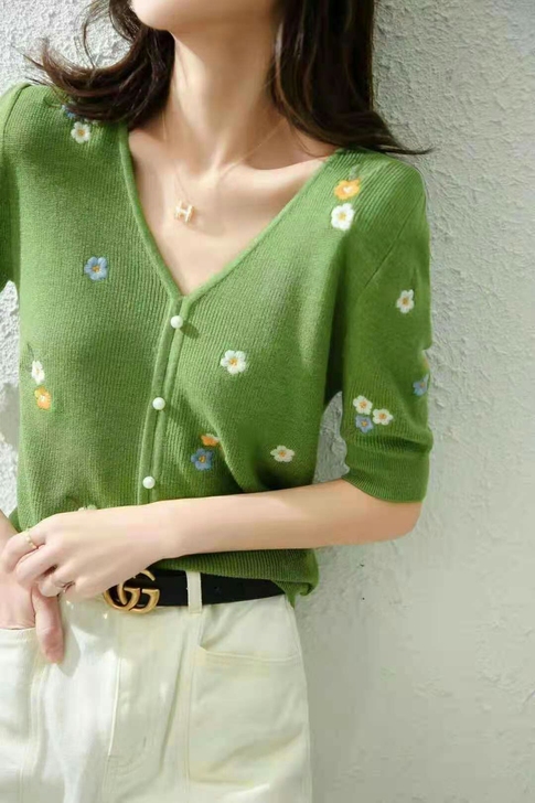 何sui款!100%真丝棉刺绣 巨显白の果...