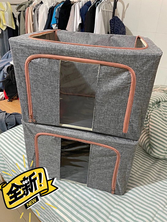 包邮2个装衣柜收纳箱大号装衣服被子收纳盒布...