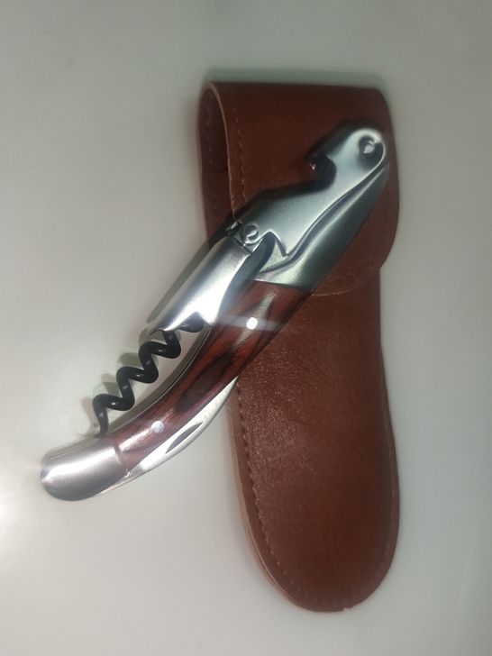 彩木，不绣钢红酒开瓶器。