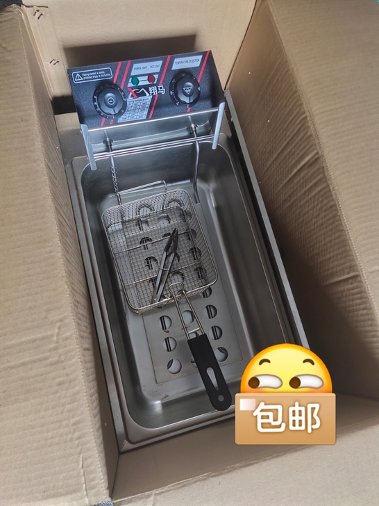 全新未使用的电炸炉不锈钢炸锅电油炸锅商用炸...