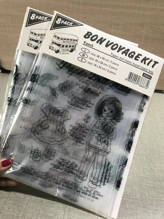 韩国 afrocat 可爱娃娃透明收纳分类...