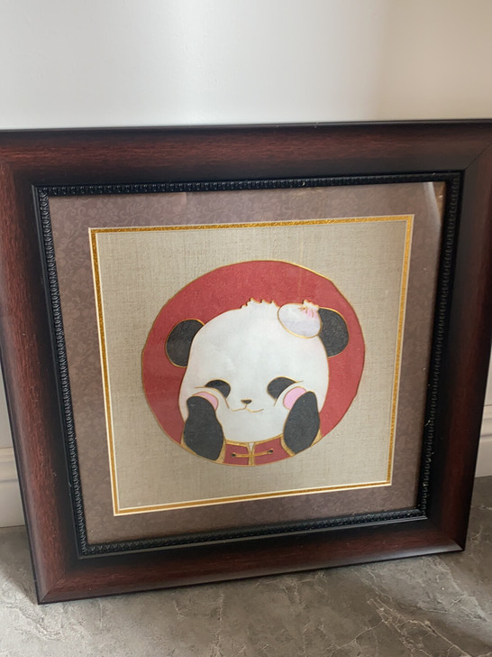 『特价』功夫熊猫掐丝珐琅纯手工工艺画