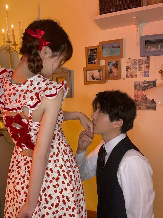 十二家原创设计Cherry洛丽塔风樱桃印花...