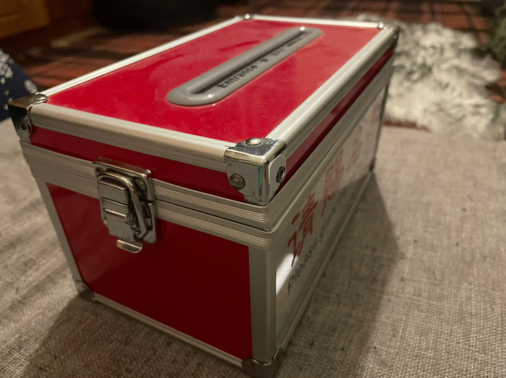 商务会展名片盒高档名片收纳箱卡片收集箱大容...