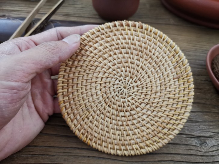 手工藤垫 炭炉垫 砂铫垫13cm