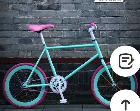 死飞自行车实心胎活飞单车倒刹车网红小轮迷你...