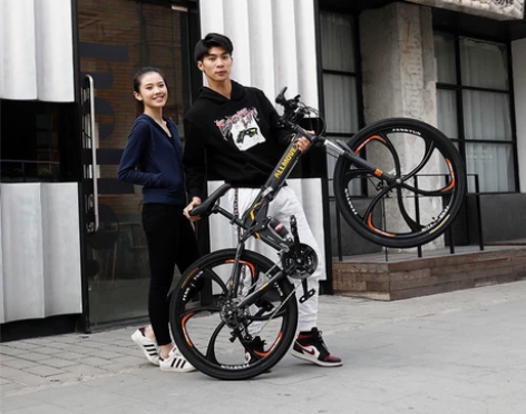 折叠山地自行车成年人越野单车变速超快双减震...