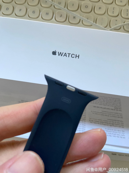 苹果官方单圈表带9号，44毫米，黑色，成色...