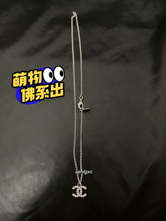正品香奈儿chanel中古双C钻石项链锁骨...