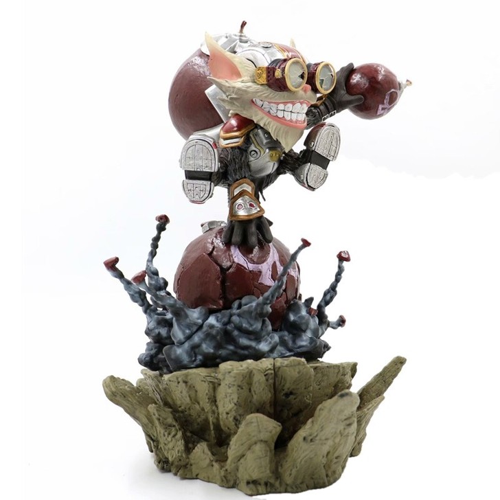 王者英雄 LOL 炸弹人 吉格斯 雕像 手...