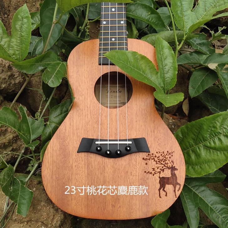 23寸桃花心木，音质棒，进口尼龙弦，送教学...