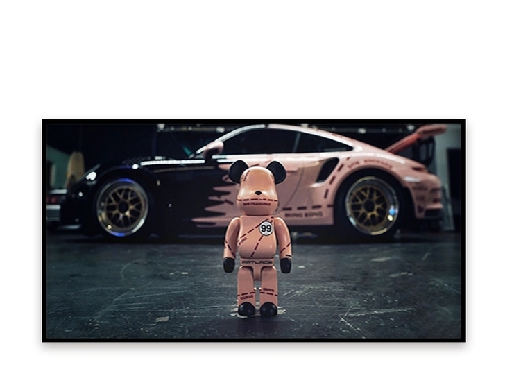 暴力熊卡通潮牌挂画 玄关卧室横幅客厅装饰画...