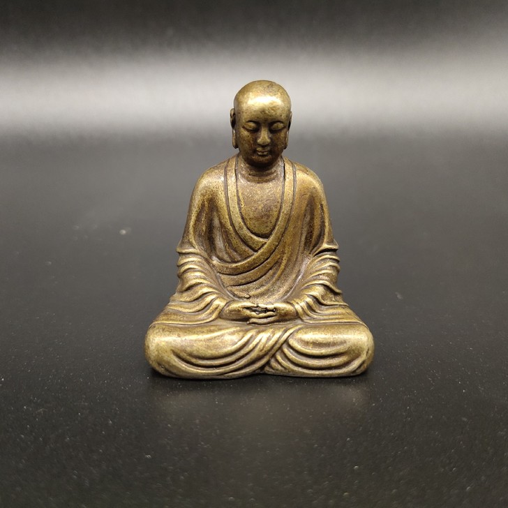 铜佛小摆件实心黄铜地藏王佛像仿古微雕铜小件...